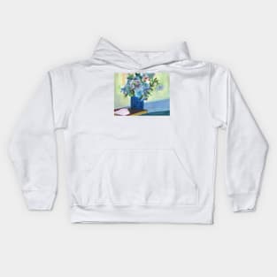 Flowers On a Vase. Oil On Canvas Painting Kids Hoodie